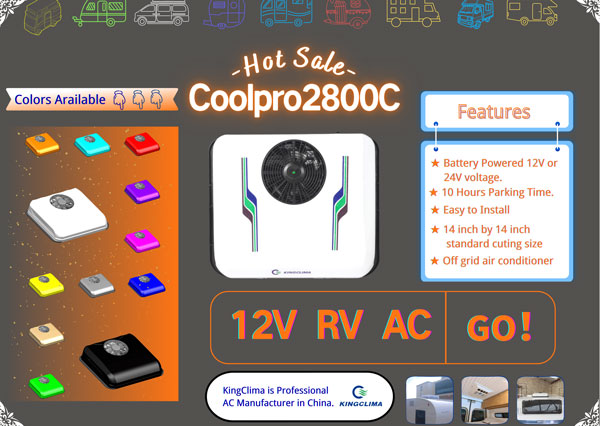 Colpro2800C 12 Volt Air Conditioner for Camper - KingClima 